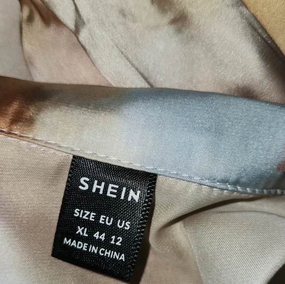 Shein | Silky Tie-Dye Wrap Dress - Picture 5 of 5